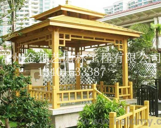 防腐木亭
